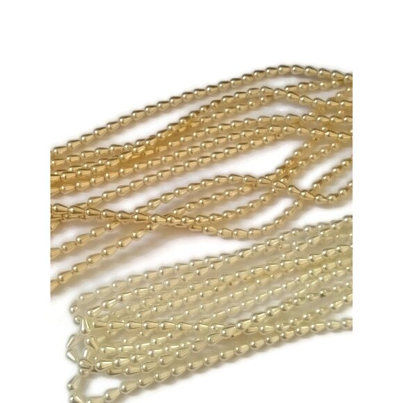 Czech Teardrop Glass Pearl Beads Cream Color or Bridal White - Picture 3 of 5